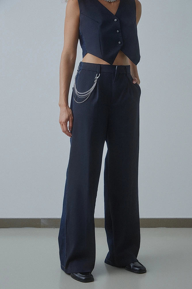 Pantalón vaquero ancho Olivia Compose