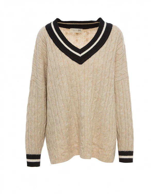 Jersey de punto trenzado