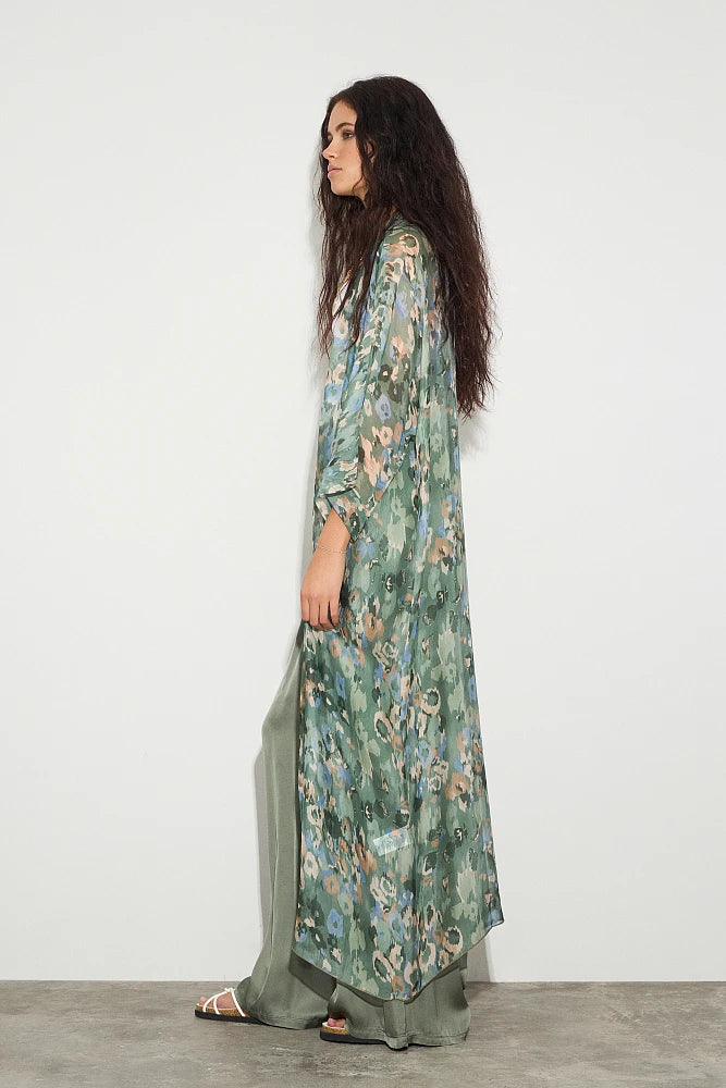 Kimono maxi estampado