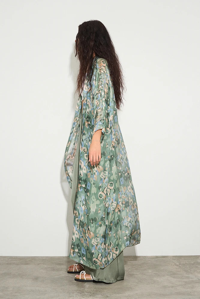 Kimono maxi estampado