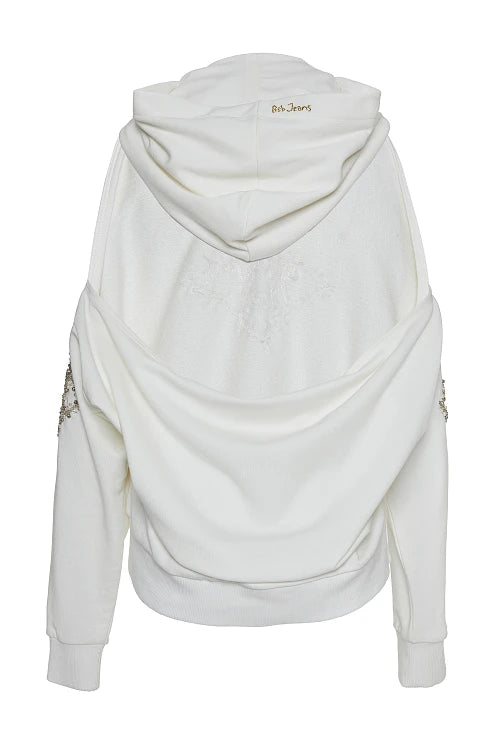 Jersey con capucha y detalles bordados