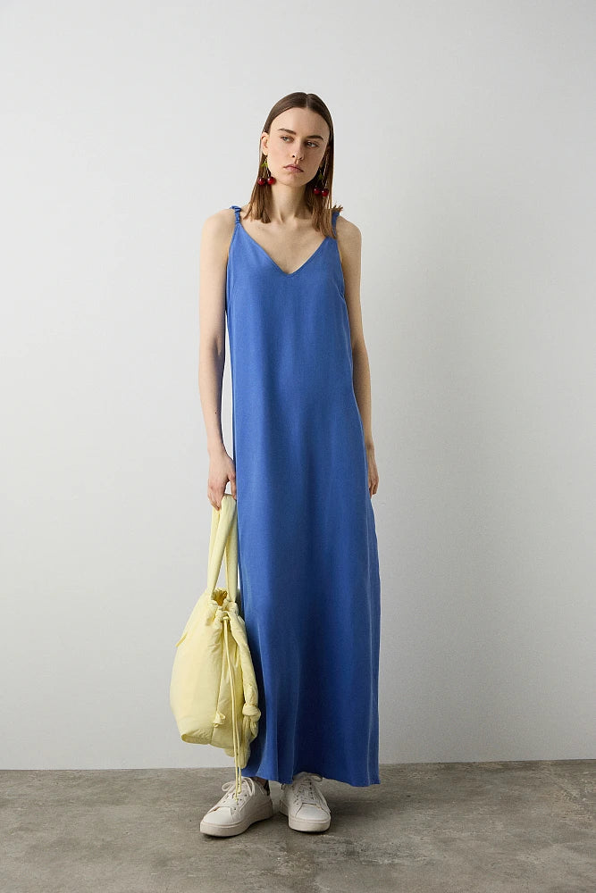 Vestido maxi espalda abierta