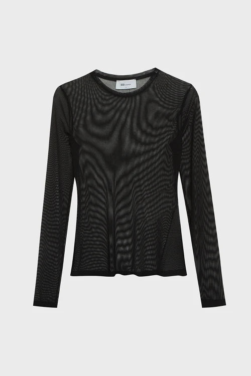 Blusa transparente negra