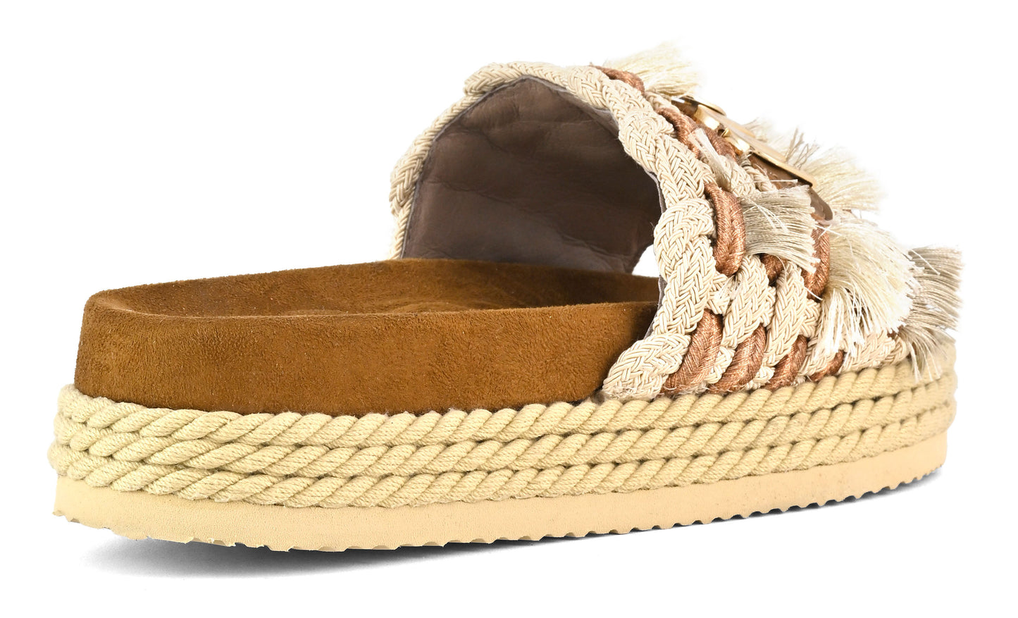 Sandalias monobanda con flecos