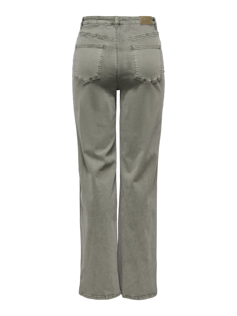 Pantalón verde de tiro alto y corte recto