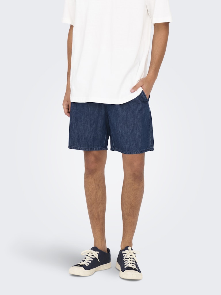 Bermudas denim con cintura elástica