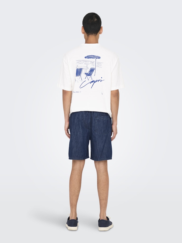 Bermudas denim con cintura elástica