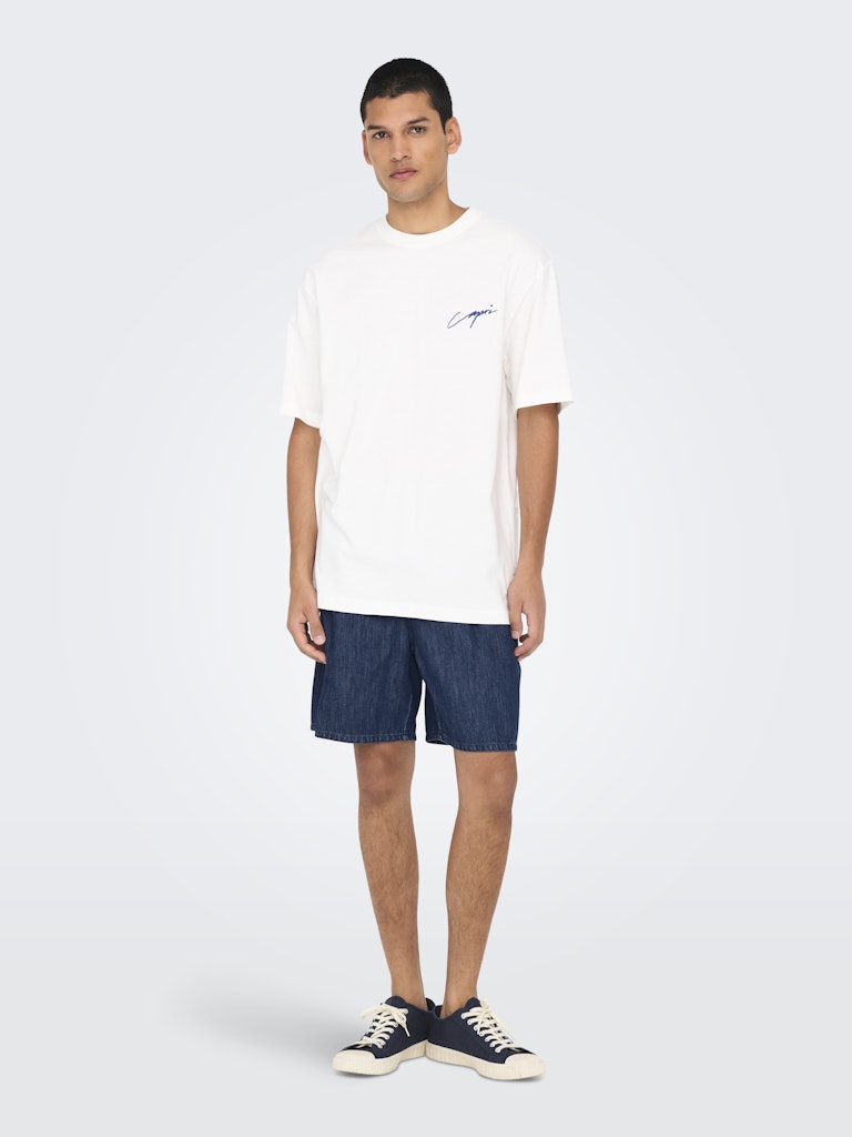 Bermudas denim con cintura elástica