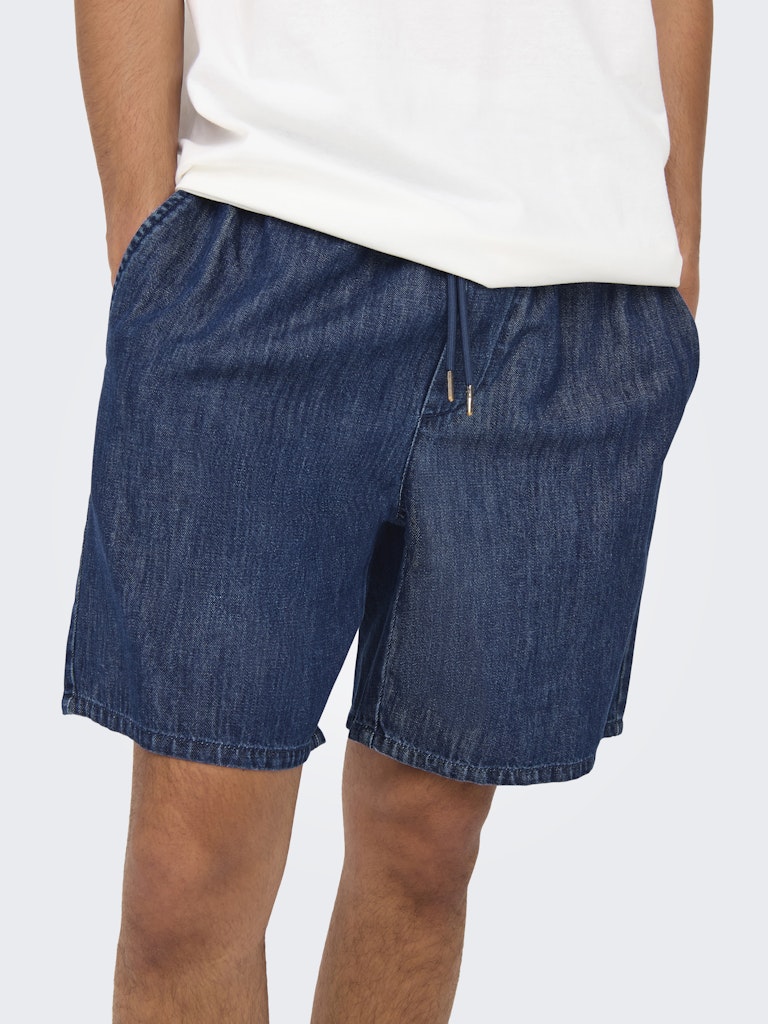 Bermudas denim con cintura elástica