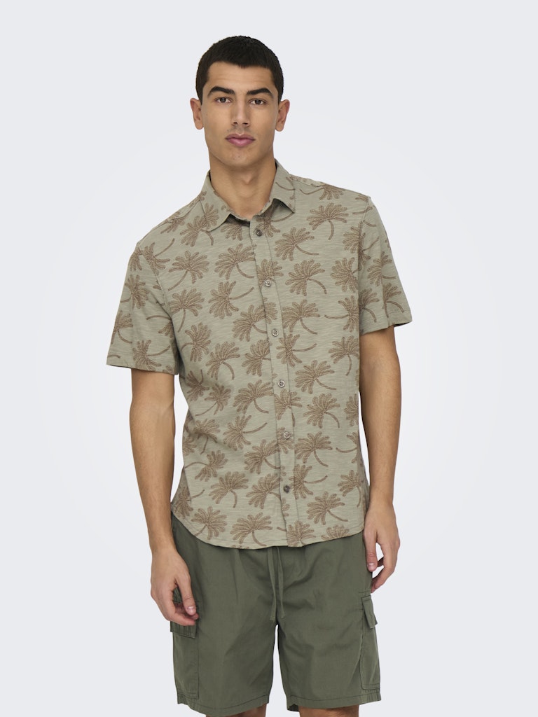 Camisa estampada de algodón