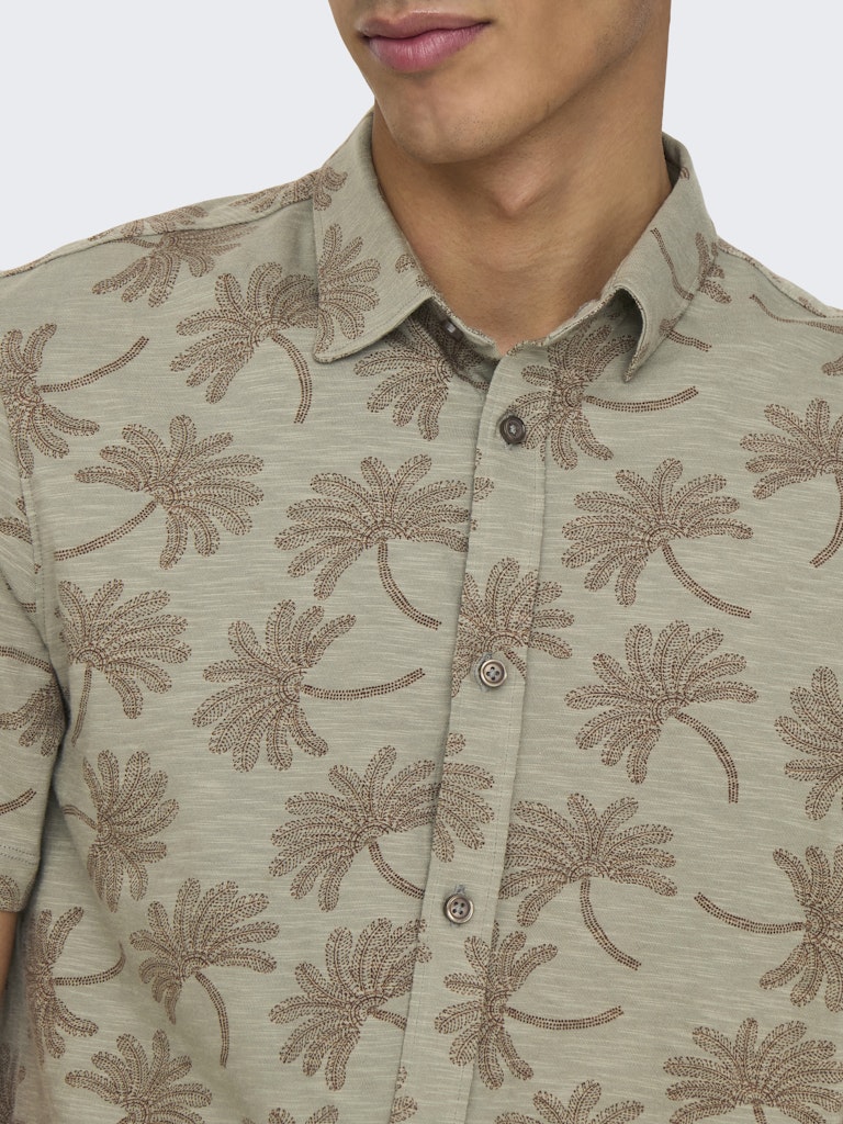 Camisa estampada de algodón