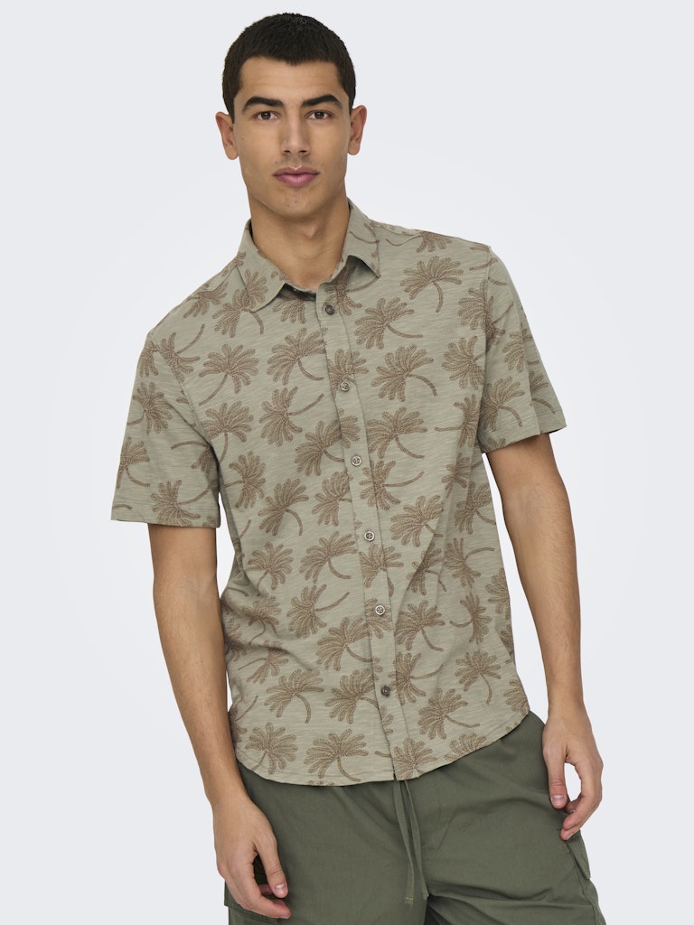 Camisa estampada de algodón