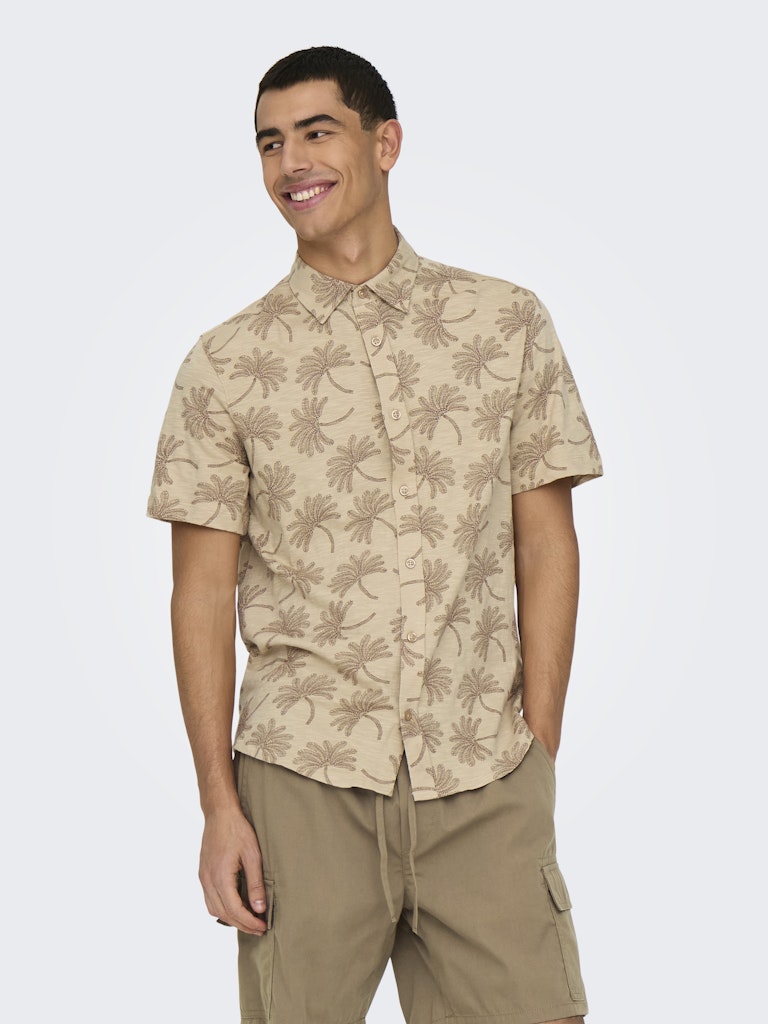 Camisa estampada de algodón