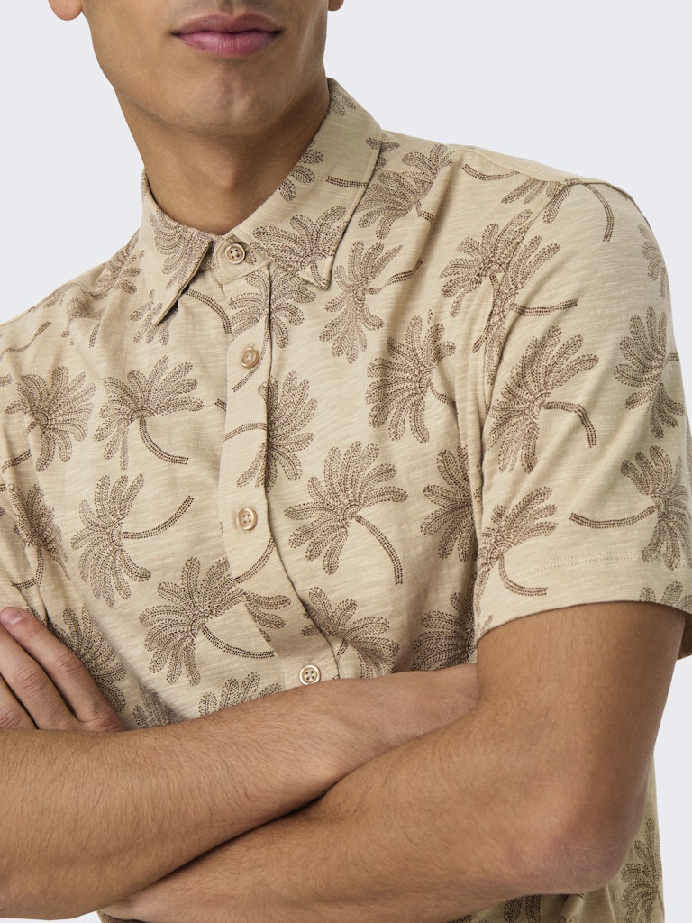 Camisa estampada de algodón