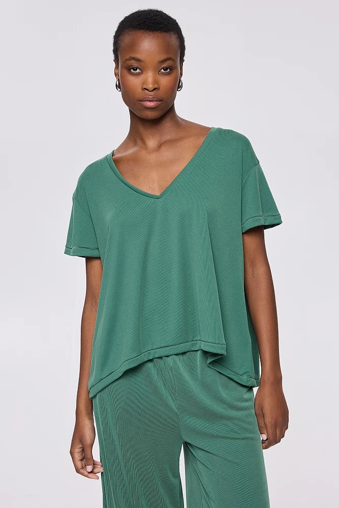 Blusa canale en cuello pico Le Coquett