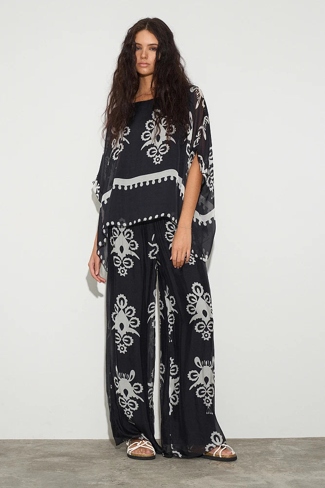 Blusa oversize estampada