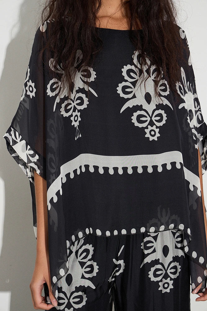 Blusa oversize estampada