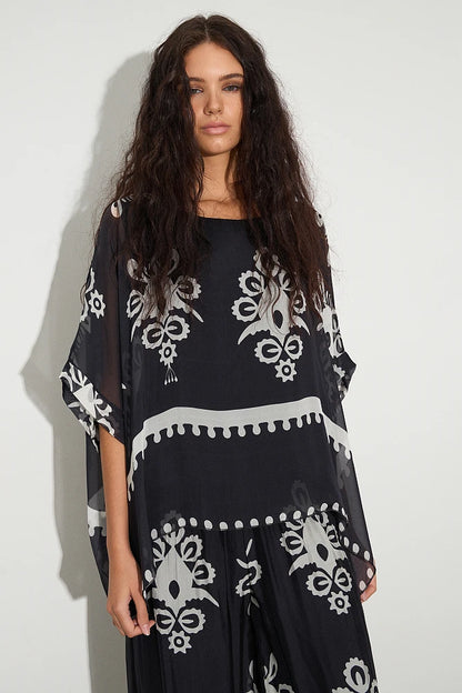 Blusa oversize estampada