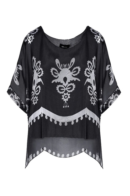 Blusa oversize estampada