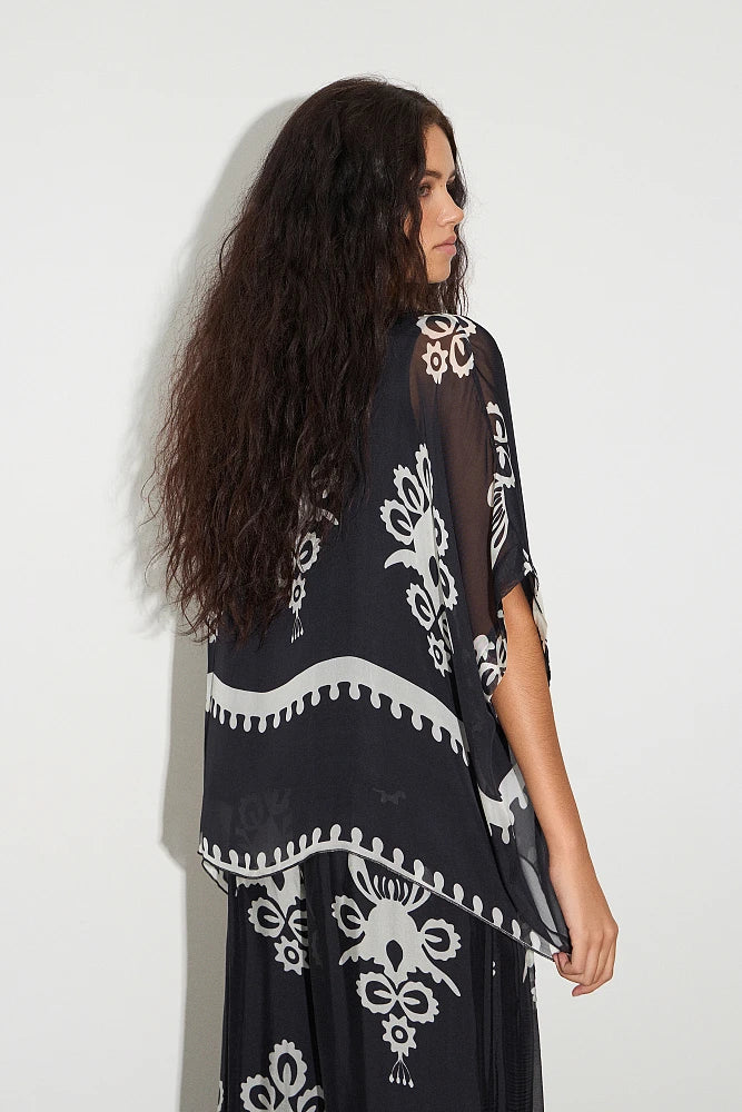 Blusa oversize estampada