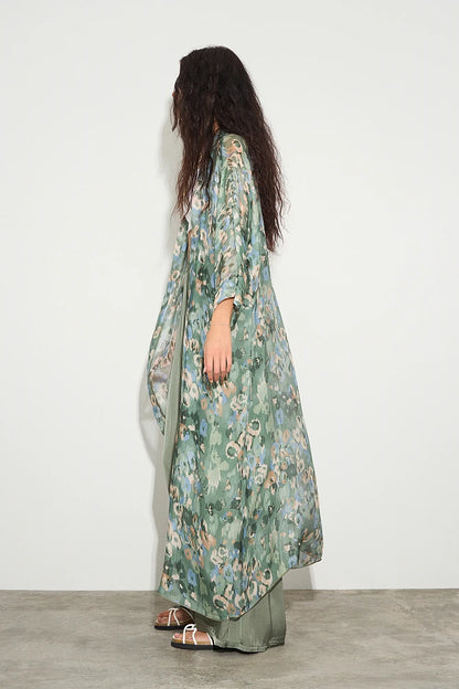 Kimono maxi estampado
