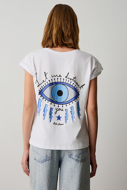 Camiseta estampada con ojo