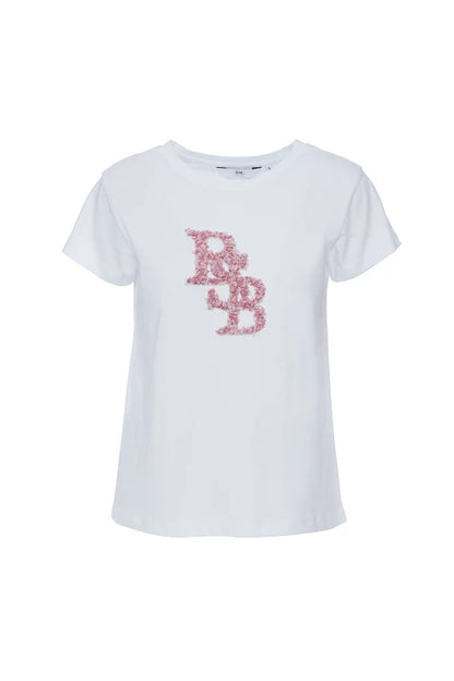 Camiseta con logo bordado efecto relieve