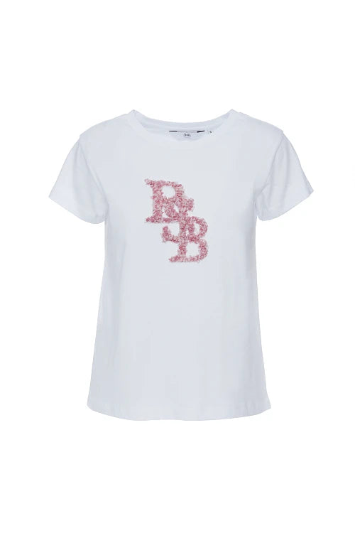 Camiseta con logo bordado efecto relieve