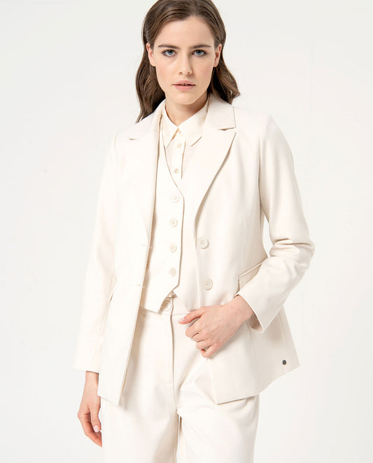 Blazer entallada cruce simple