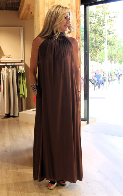 Vestido lencero con lazo