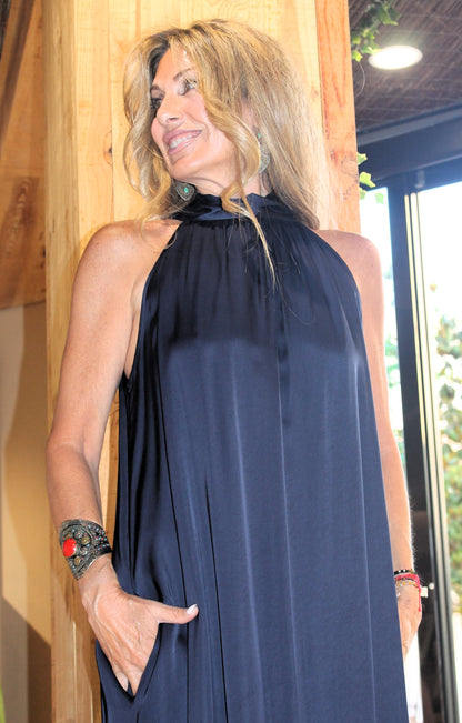 Vestido lencero con lazo