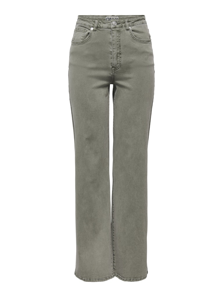 Pantalón verde de tiro alto y corte recto