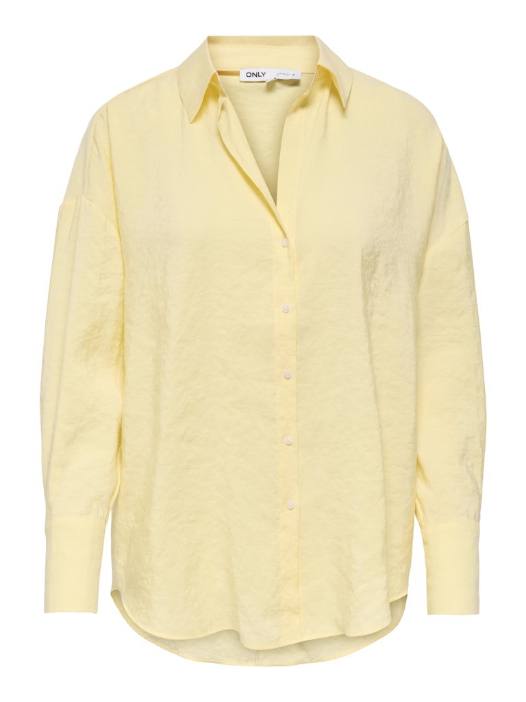 Camisa fluida de corte recto con botonadura frontal