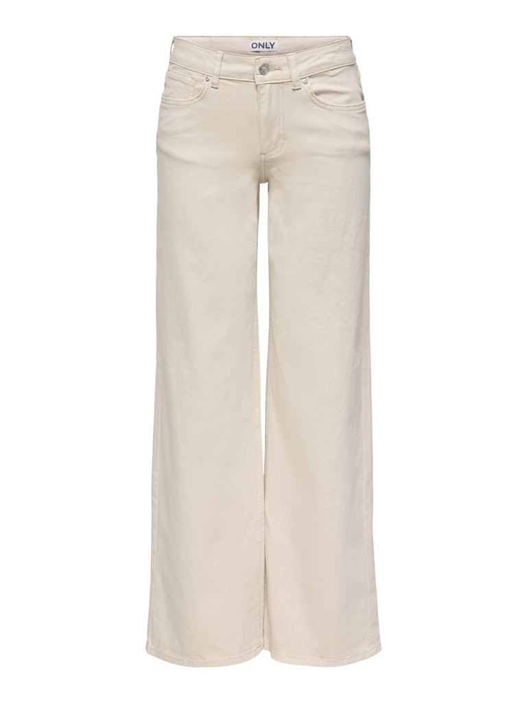 Pantalón recto de tiro medio con bolsillos