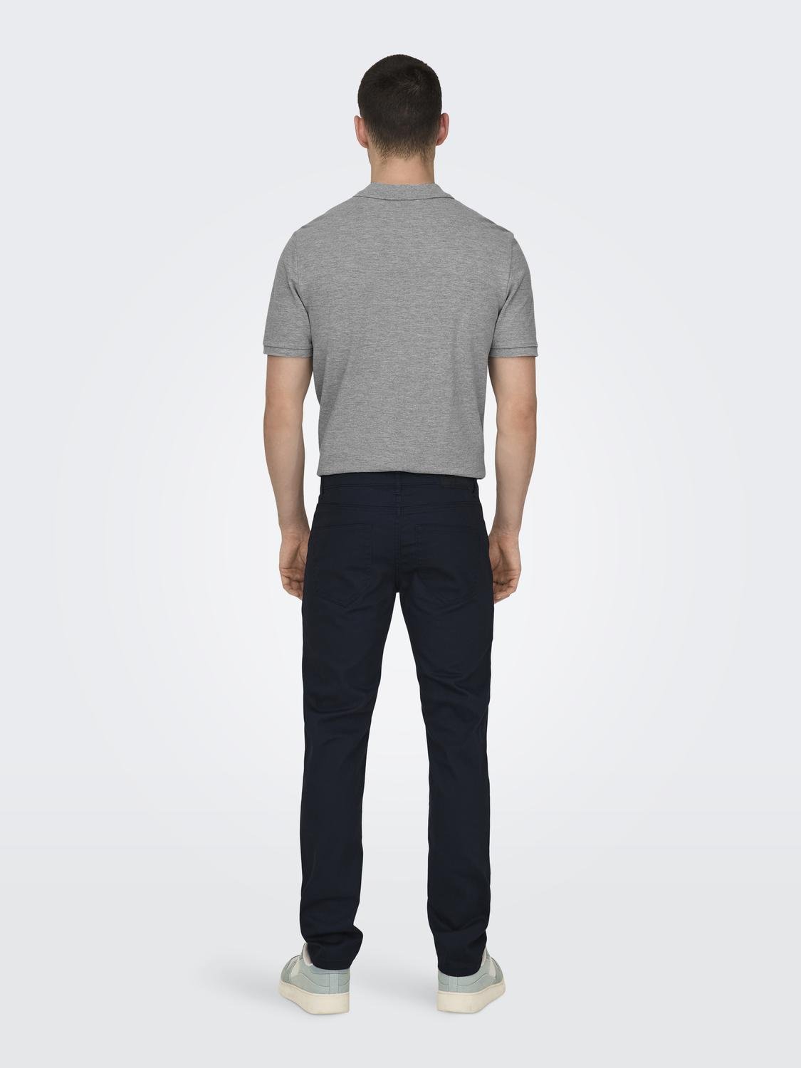 Pantalones chinos denim slim