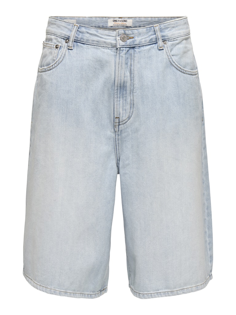Bermudas denim efecto lavado claro