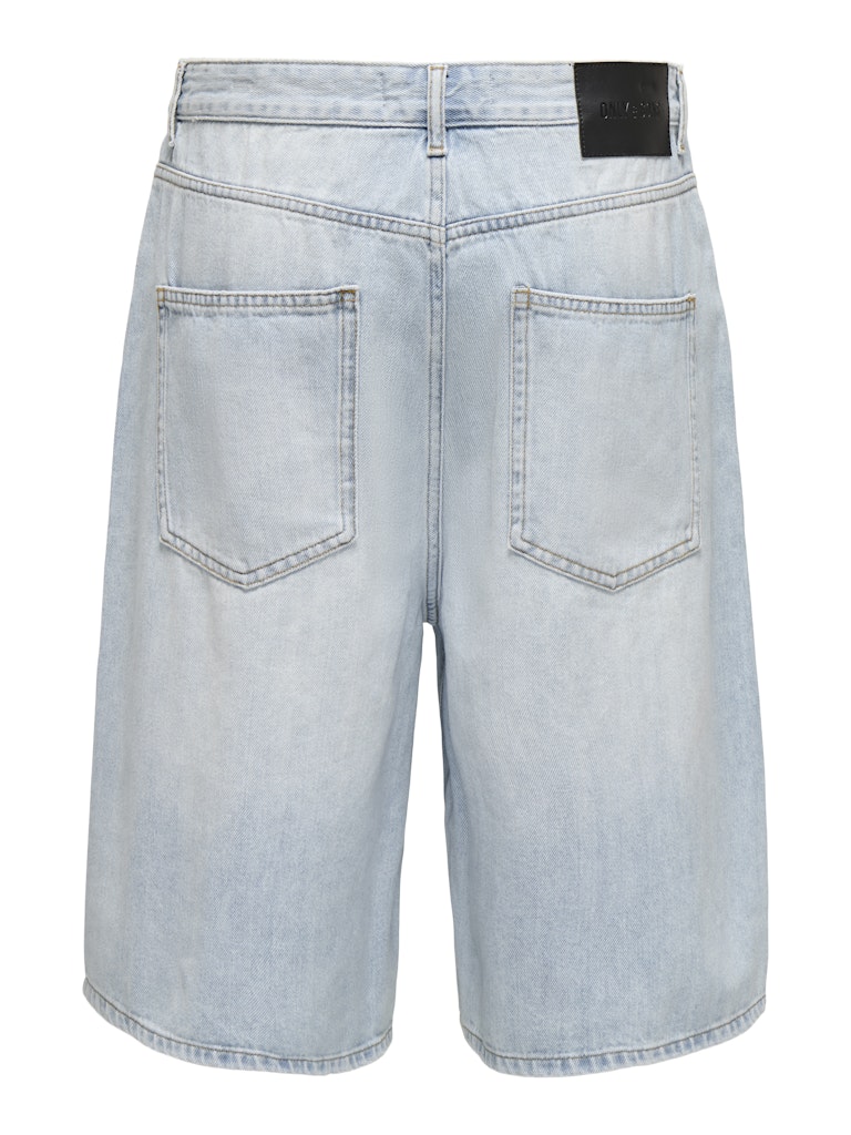 Bermudas denim efecto lavado claro