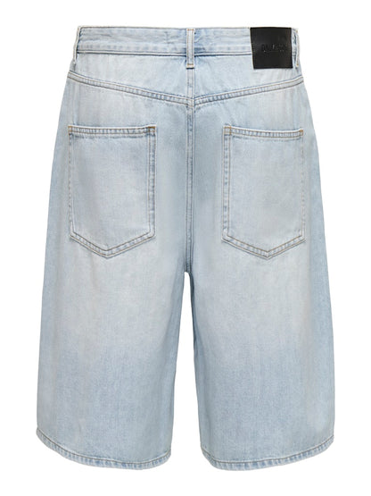 Bermudas denim efecto lavado claro
