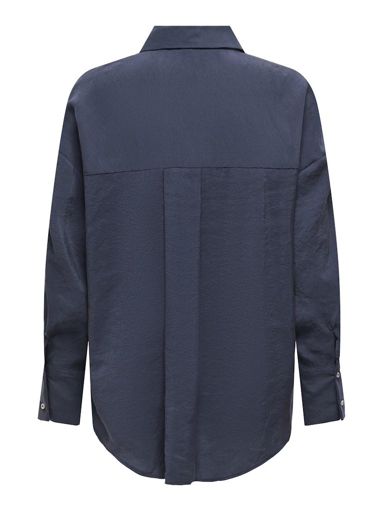 Camisa fluida de corte recto con botonadura frontal