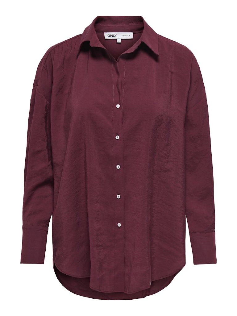Camisa fluida de corte recto con botonadura frontal