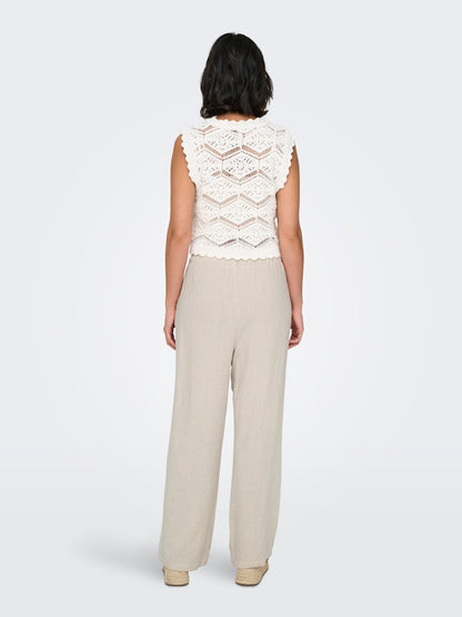 Pantalones rectos de lino Onlsiesta Noos