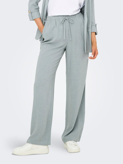 Pantalones rectos de lino Onlsiesta Noos
