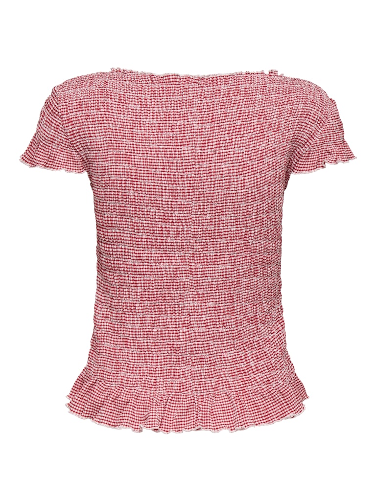 Top fruncido de manga corta