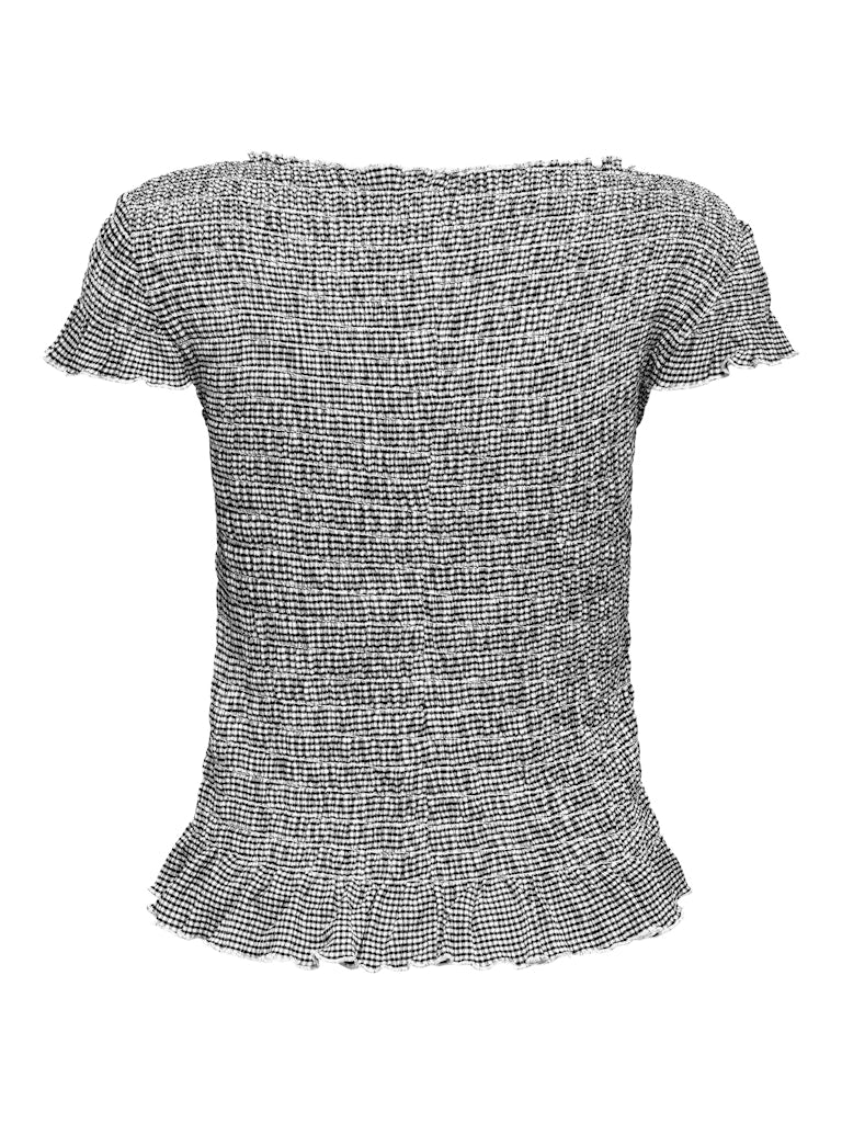 Top fruncido de manga corta