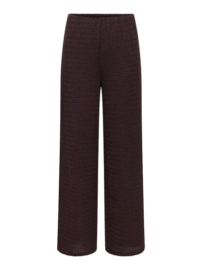 Pantalón fluido recto con textura